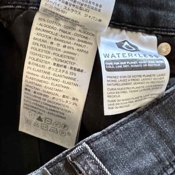 Levi’s | Mile High Super Skinny Ankle | Black | Fringe | size 28 - Picture 3 of 6